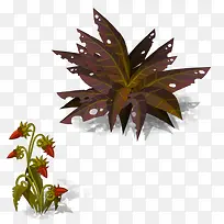 手绘卡通植物花草-空若网 手绘卡通植物花草-空若网