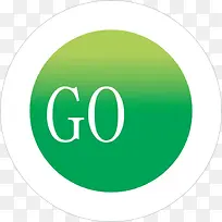 绿色渐变圆边go按钮-空若网 绿色渐变圆边go按钮-空若网