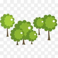 卡通绿色大树-空若网 卡通绿色大树-空若网