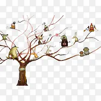 欧美风大树插画-空若网 欧美风大树插画-空若网