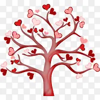 红色卡通大树-空若网 红色卡通大树-空若网