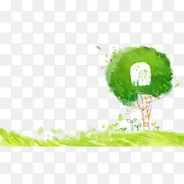 卡通手绘大树-空若网 卡通手绘大树-空若网