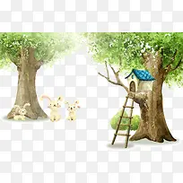 卡通大树-空若网 卡通大树-空若网