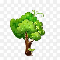 绿色卡通大树-空若网 绿色卡通大树-空若网