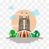 矢量扁平化建筑-空若网 矢量扁平化建筑-空若网