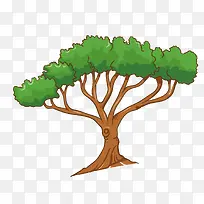 矢量卡通绿色大树-空若网 矢量卡通绿色大树-空若网