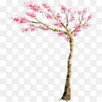 粉色大树插画美景-空若网 粉色大树插画美景-空若网