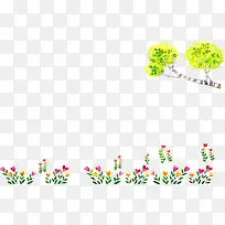 春季手绘植物大树-空若网 春季手绘植物大树-空若网