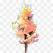 手绘粉色艺术大树-空若网 手绘粉色艺术大树-空若网