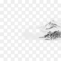 黑色水墨植物大树-空若网 黑色水墨植物大树-空若网