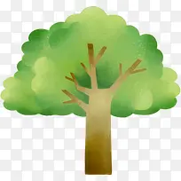 手绘绿色清新大树-空若网 手绘绿色清新大树-空若网