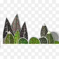 彩色漫画大树装饰-空若网 彩色漫画大树装饰-空若网