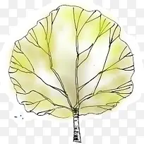 手绘绿色创意大树-空若网 手绘绿色创意大树-空若网