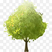 绿色手绘树木大树-空若网 绿色手绘树木大树-空若网