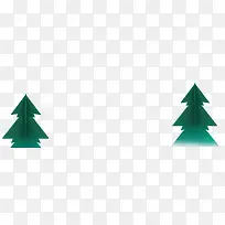 绿色对称大树装饰-空若网 绿色对称大树装饰-空若网