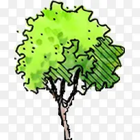 绿色插画美景大树-空若网 绿色插画美景大树-空若网