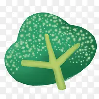 手绘绿色梦幻大树-空若网 手绘绿色梦幻大树-空若网