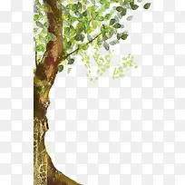 绿色创意大树插画-空若网 绿色创意大树插画-空若网