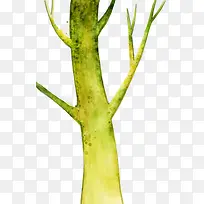 手绘春季绿色大树-空若网 手绘春季绿色大树-空若网