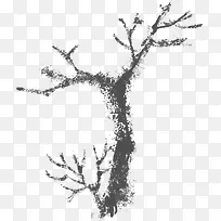 黑色手绘冬季大树-空若网 黑色手绘冬季大树-空若网