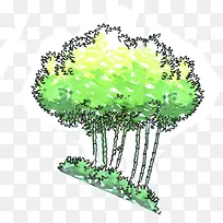 手绘高清绿色的大树-空若网 手绘高清绿色的大树-空若网