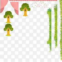 绿色创意手绘大树-空若网 绿色创意手绘大树-空若网