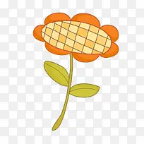 手绘方格向日葵-空若网 手绘方格向日葵-空若网