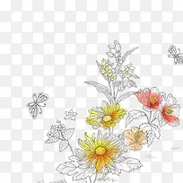 手绘花卉-空若网 手绘花卉-空若网