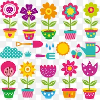 矢量手绘卡通花朵-空若网 矢量手绘卡通花朵-空若网