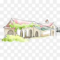 卡通手绘房子-空若网 卡通手绘房子-空若网