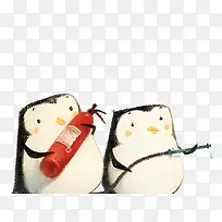 一对卡通手绘企鹅-空若网 一对卡通手绘企鹅-空若网