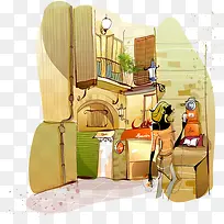 手绘时尚风格插画-空若网 手绘时尚风格插画-空若网