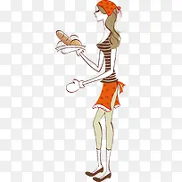 手绘时尚女孩风格-空若网 手绘时尚女孩风格-空若网