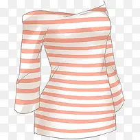 粉色条纹漫画上衣-空若网 粉色条纹漫画上衣-空若网