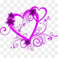 紫色梦幻花朵爱心-空若网 紫色梦幻花朵爱心-空若网