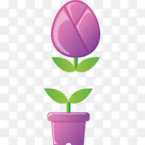 紫色可爱卡通花朵-空若网 紫色可爱卡通花朵-空若网