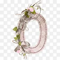 花卉装饰数字0-空若网 花卉装饰数字0-空若网