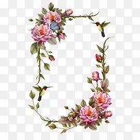 鲜花边框装饰元素-空若网 鲜花边框装饰元素-空若网