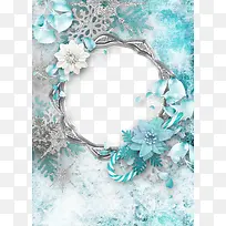 花朵装饰花形圣诞边框-空若网 花朵装饰花形圣诞边框-空若网