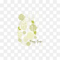 扁平化复活节装饰矢量图-空若网 扁平化复活节装饰矢量图-空若网