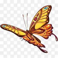 黄色蝴蝶插画背景-空若网 黄色蝴蝶插画背景-空若网