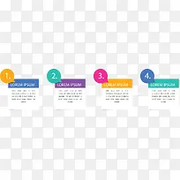 彩色数字流程图表-空若网 彩色数字流程图表-空若网