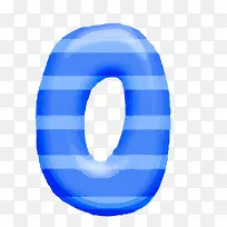 蓝色卡通数字装饰0-空若网 蓝色卡通数字装饰0-空若网