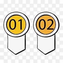 黄色数字标签-空若网 黄色数字标签-空若网