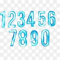 手绘水彩数字-空若网 手绘水彩数字-空若网