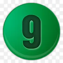 绿色的数字9图标-空若网 绿色的数字9图标-空若网