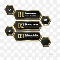 矢量金色数字信息图-空若网 矢量金色数字信息图-空若网