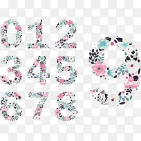 水彩数字矢量-空若网 水彩数字矢量-空若网