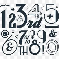 矢量手绘数字排版-空若网 矢量手绘数字排版-空若网