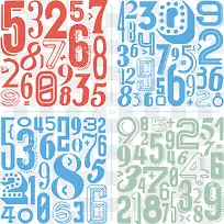 矢量手绘阿拉伯数字排版-空若网 矢量手绘阿拉伯数字排版-空若网
